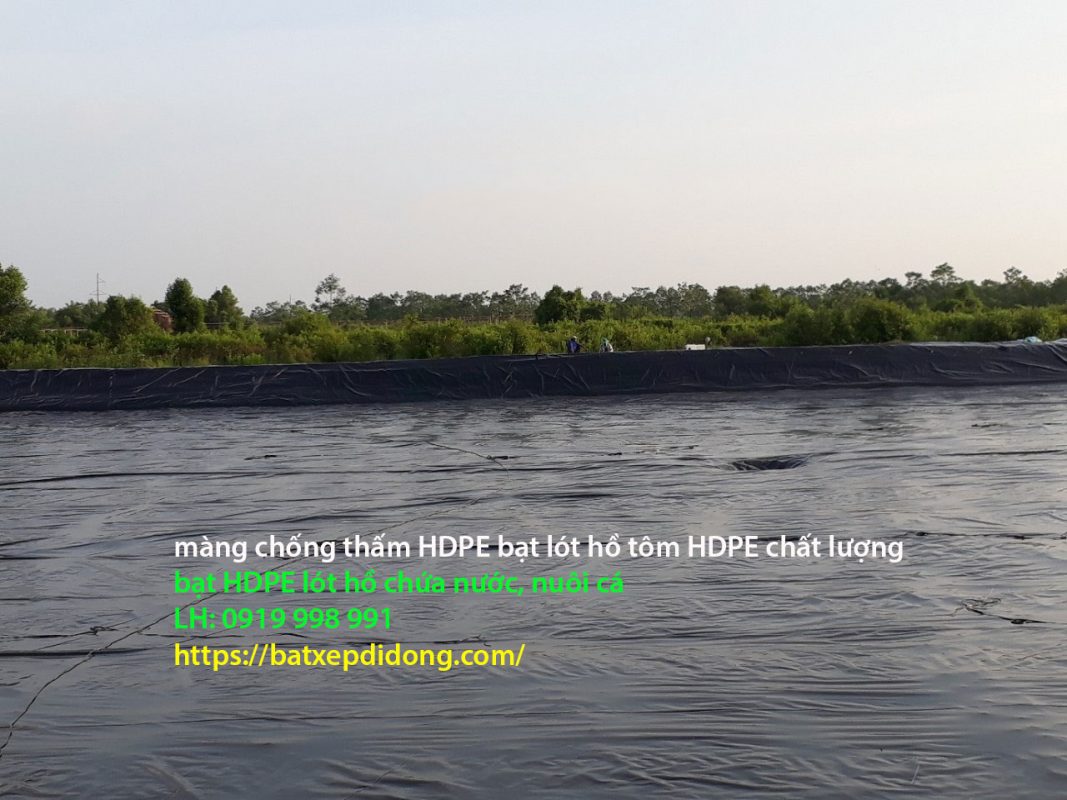 Bạt Lót Hồ Cá TPHCM - Màng Chống Thấm HDPE Lót Ao Hồ Chứa Nước - Màng Nhựa HDPE Lót Bờ Ao