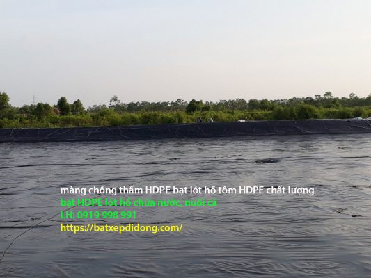 Bạt Lót Hồ Cá TPHCM - Màng Chống Thấm HDPE Lót Ao Hồ Chứa Nước - Màng Nhựa HDPE Lót Bờ Ao